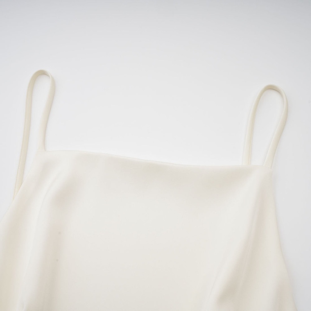 Miss Rosier Lyna Satin Dress with Capelet - Picture 7 of 8